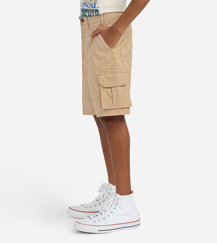 Solid  Baggy Cargo Shorts