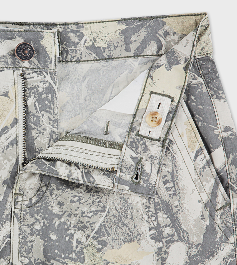 Printed Baggy Cargo Shorts