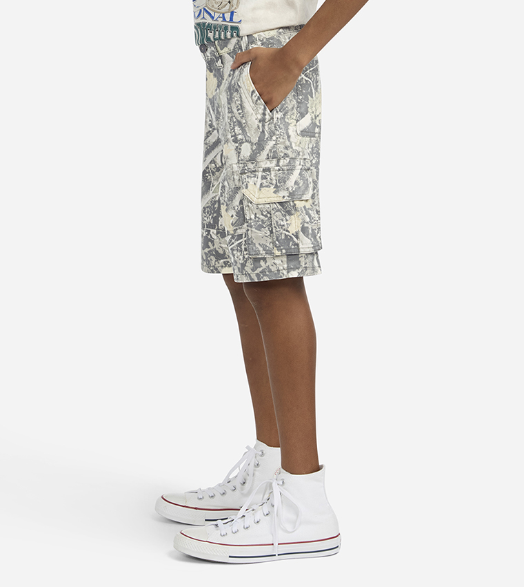 Printed Baggy Cargo Shorts