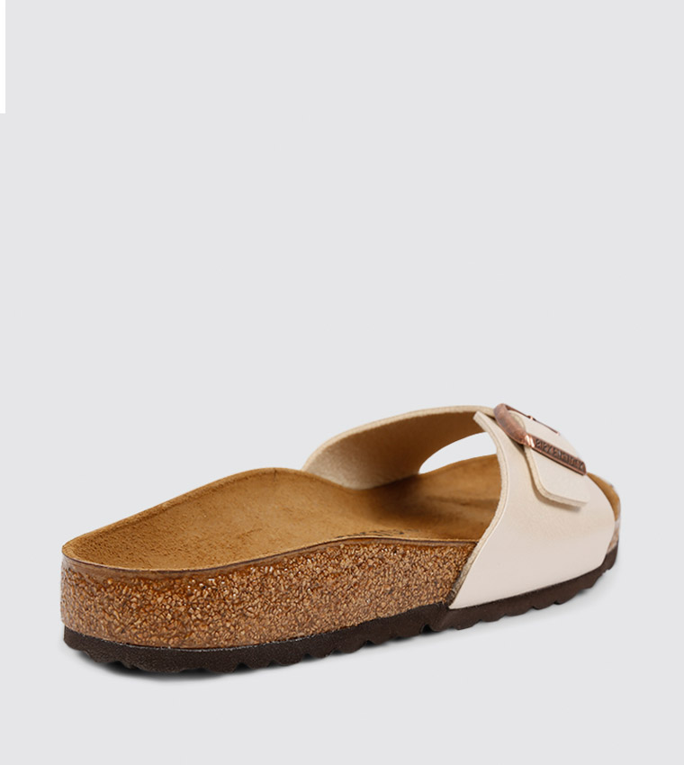 Madrid Birko Flor Sandal   Graceful Pearl White