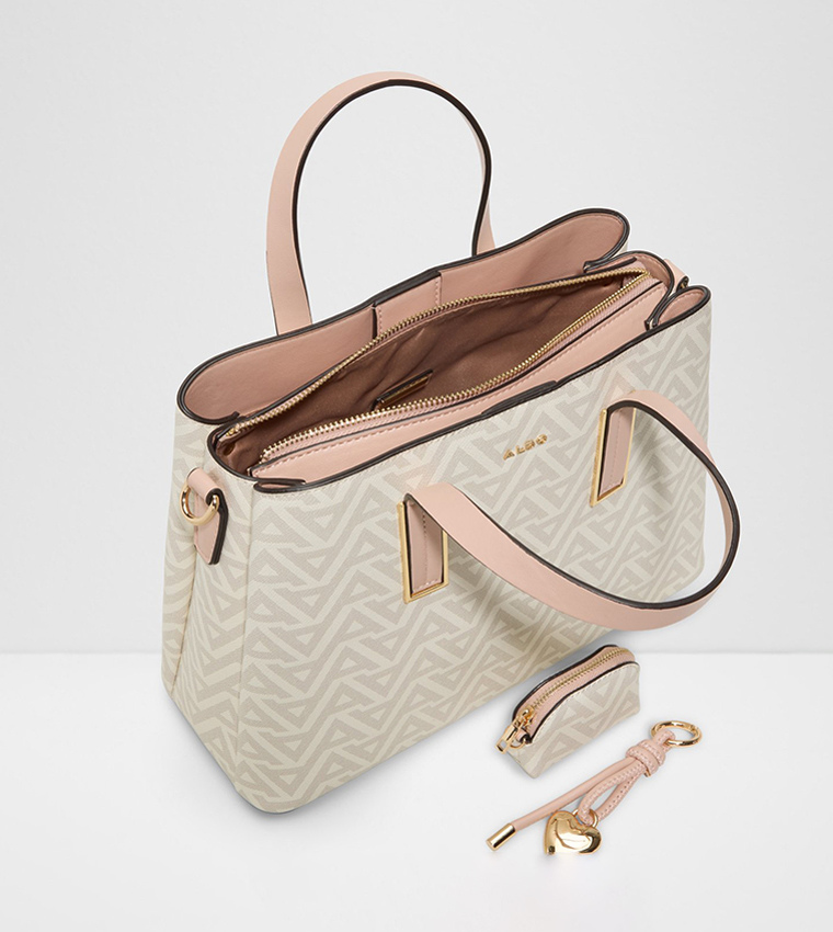 MAELLIA Monogram Patterned Satchel Bag