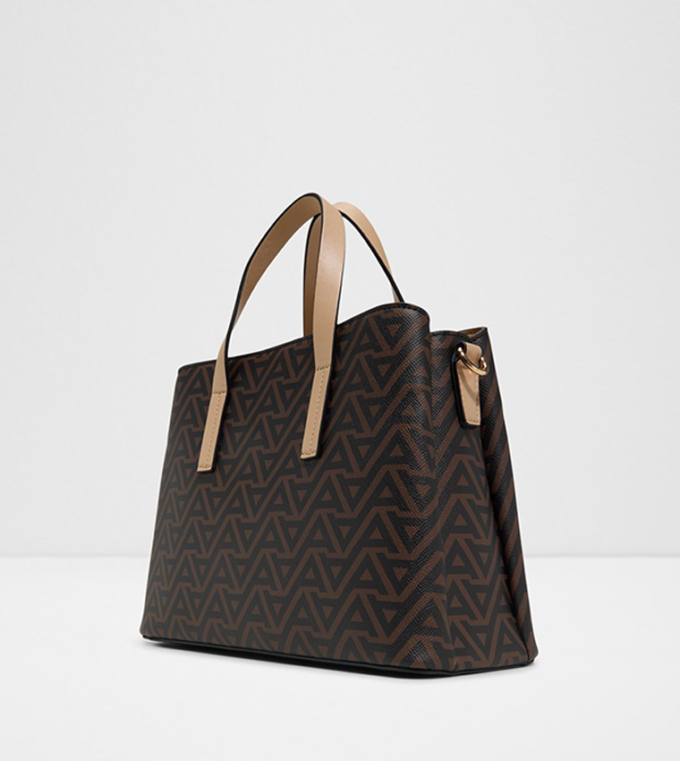 MAELLIA Monogram Patterned Satchel Bag