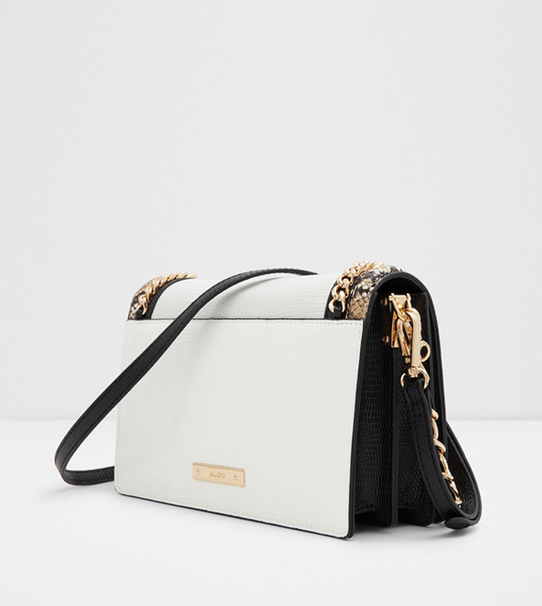 Aldo black and white purse sale