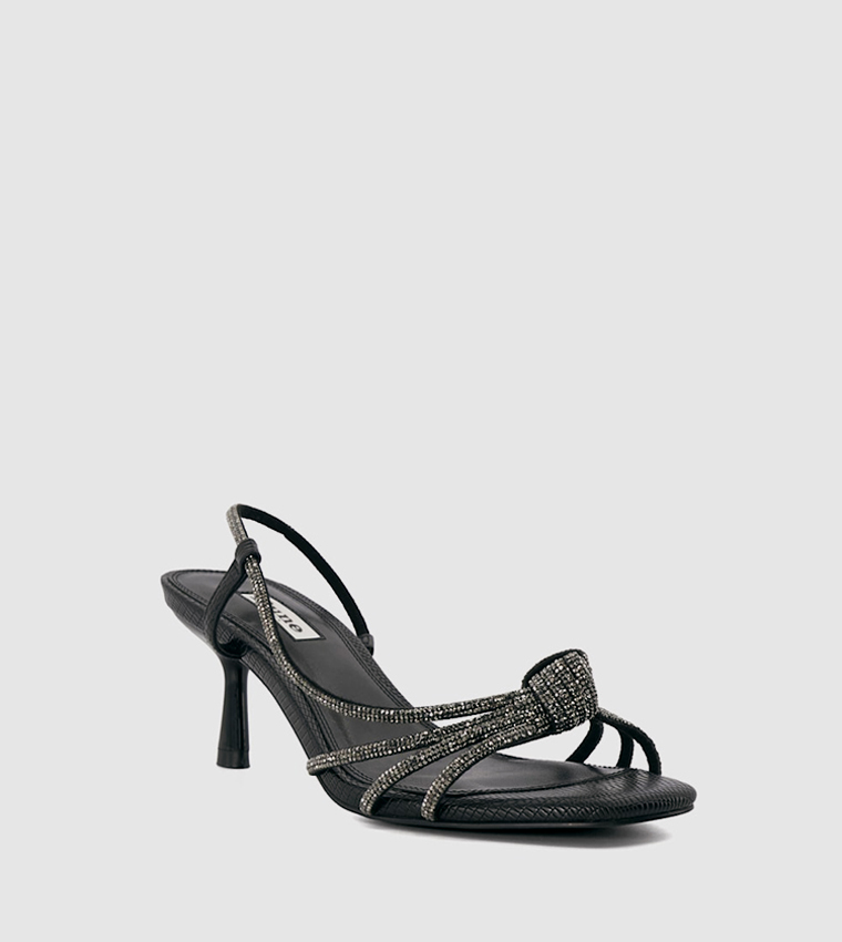 Black dressy store sandals low heel