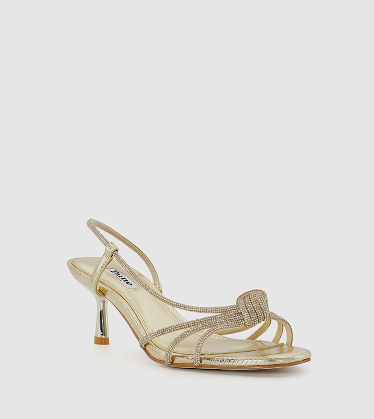 Dune gold 2025 strappy sandals