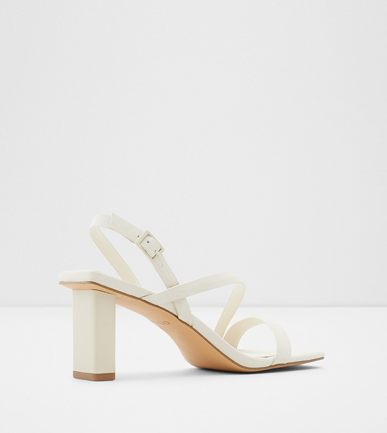 White high best sale heel sandals