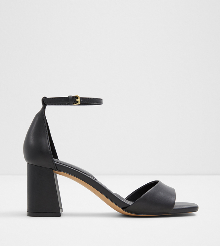 Aldo black block heels sales