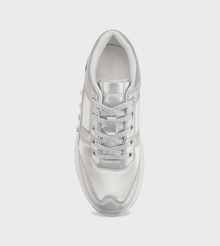 MALIA Metallic Lace-Up Sneakers