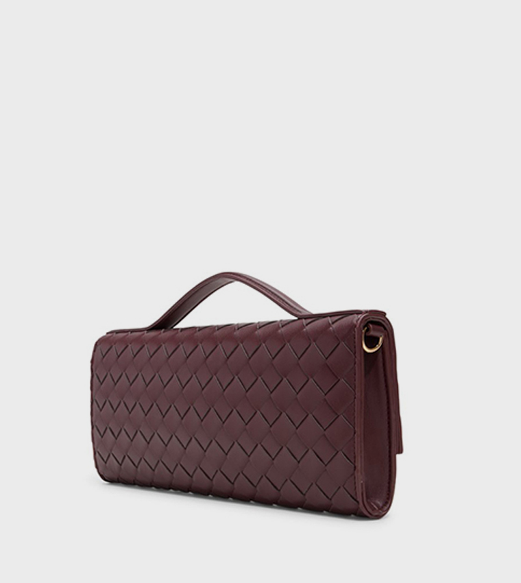MALIYAH Basket Weave Clutch Bag