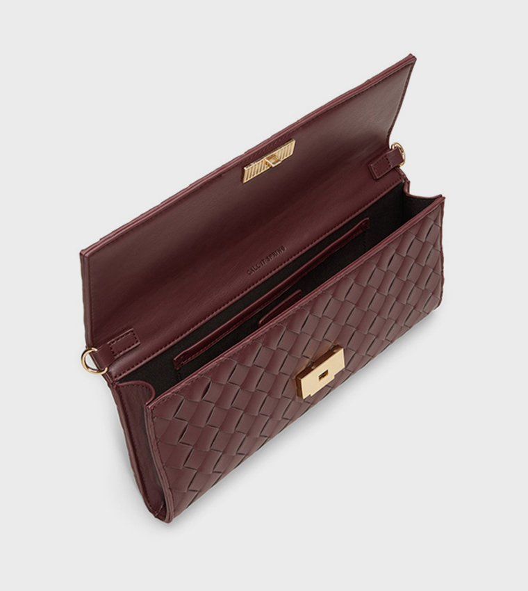 MALIYAH Basket Weave Clutch Bag