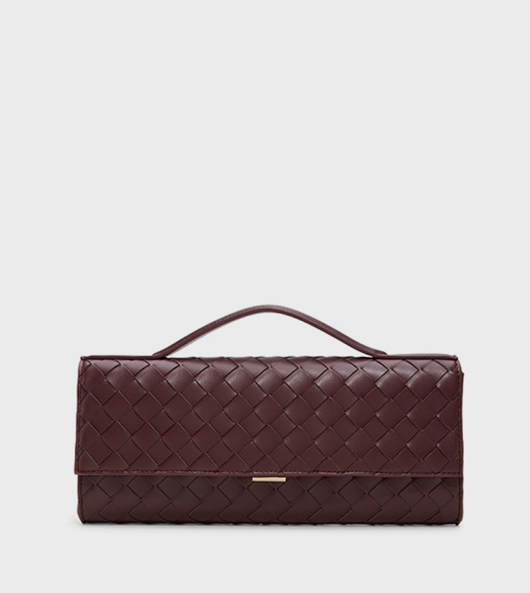 MALIYAH Basket Weave Clutch Bag