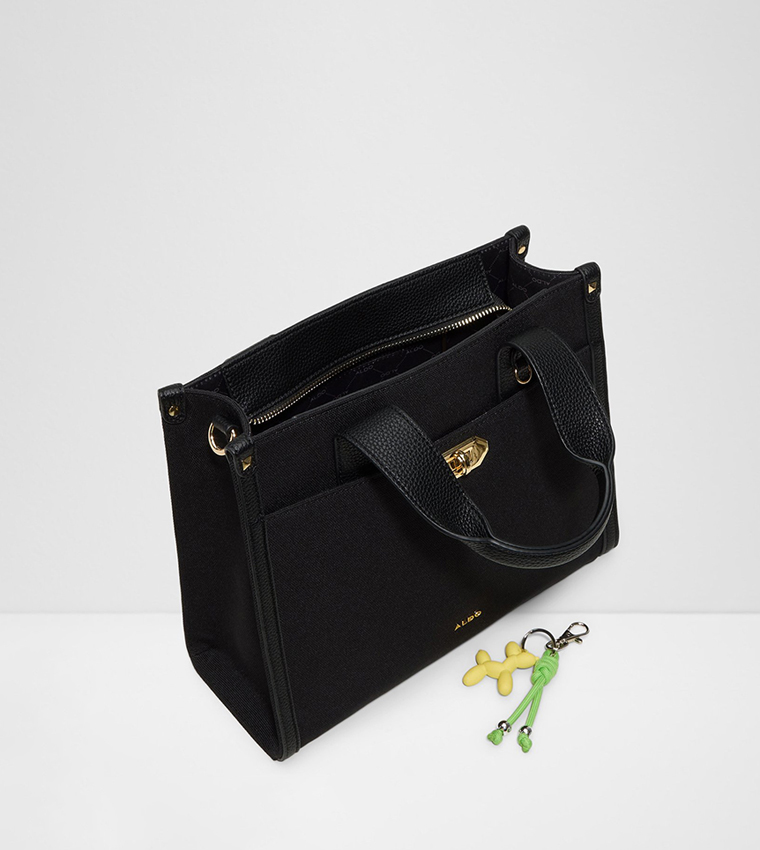 MANALENDAR Textured Satchel Bag