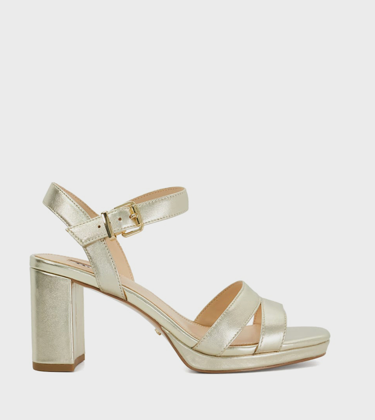 MANIFESTING Textured Platform Heel Sandals