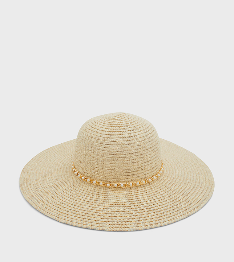 MANIPIA Embellished Straw Hat