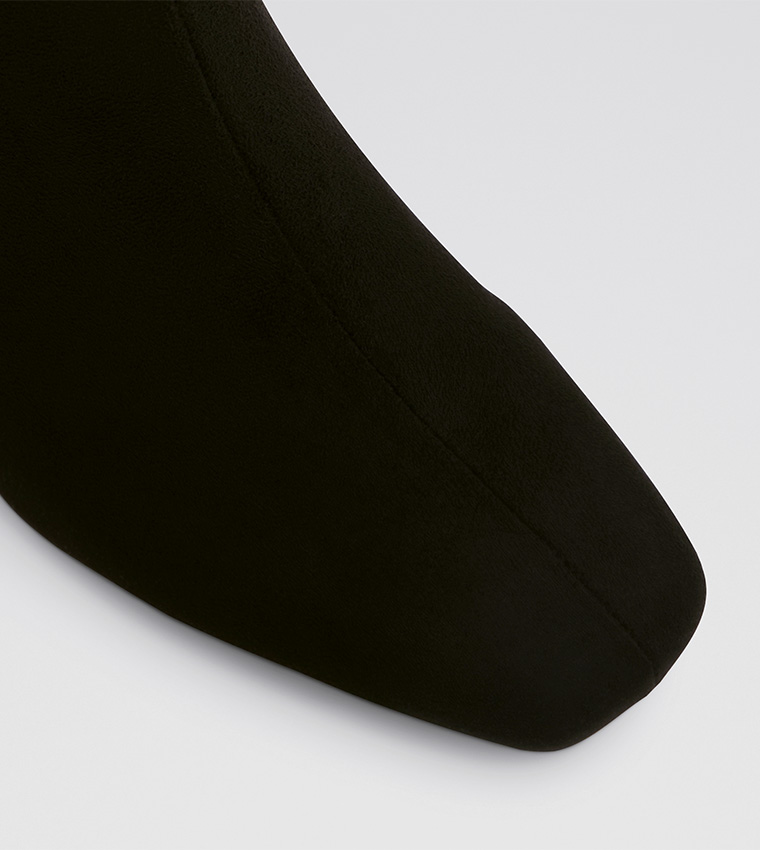 Marcella Square Toe Heeled Boots-Flex Collections 