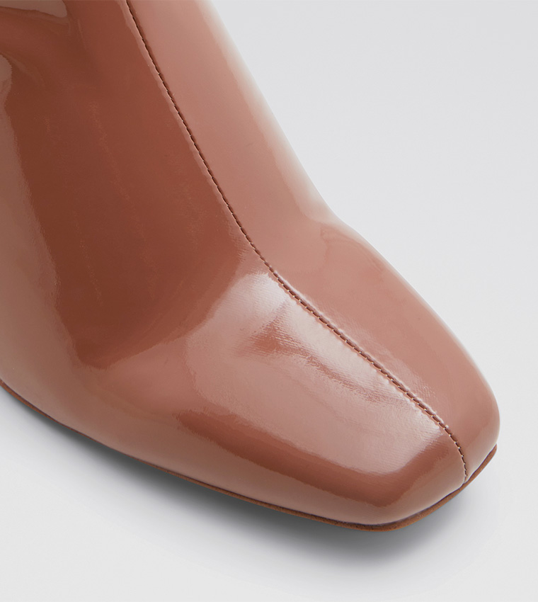 Marcella Square Toe Heeled Boots-Flex Collections 