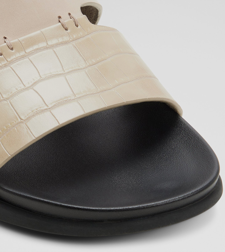 MARCELO Croc Textured Open Toe Sandals