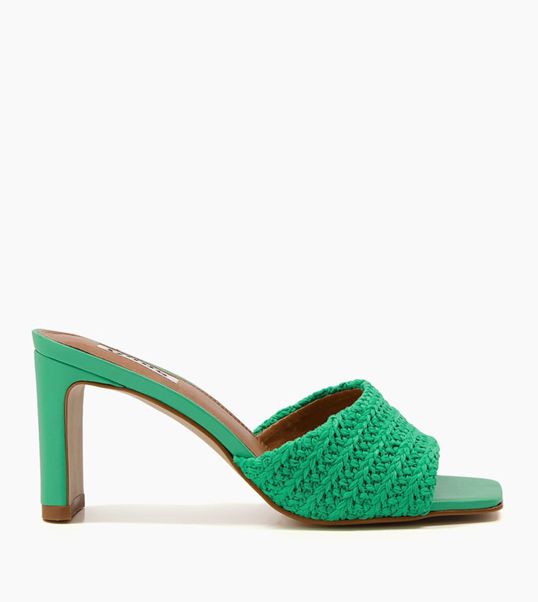 Green sandals deals heels