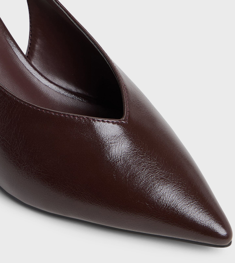 MARIANAA Textured Slingback Pumps
