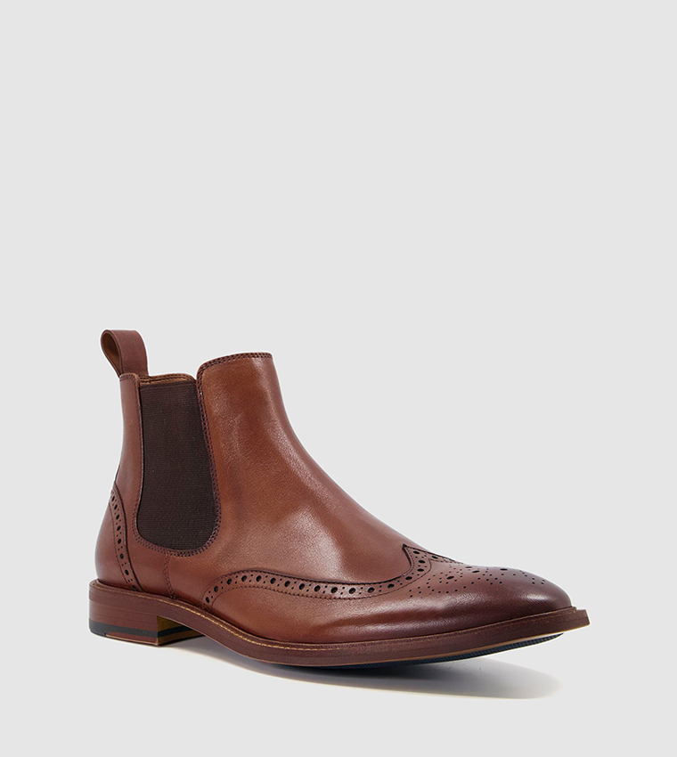 Buy Dune London MARKEY Almond Toe Formal Boots In Tan 6thStreet Oman