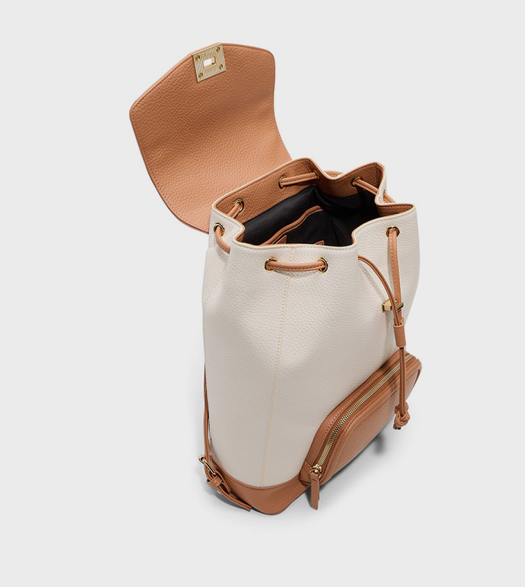 MAZE Color Block Drawstring Backpack
