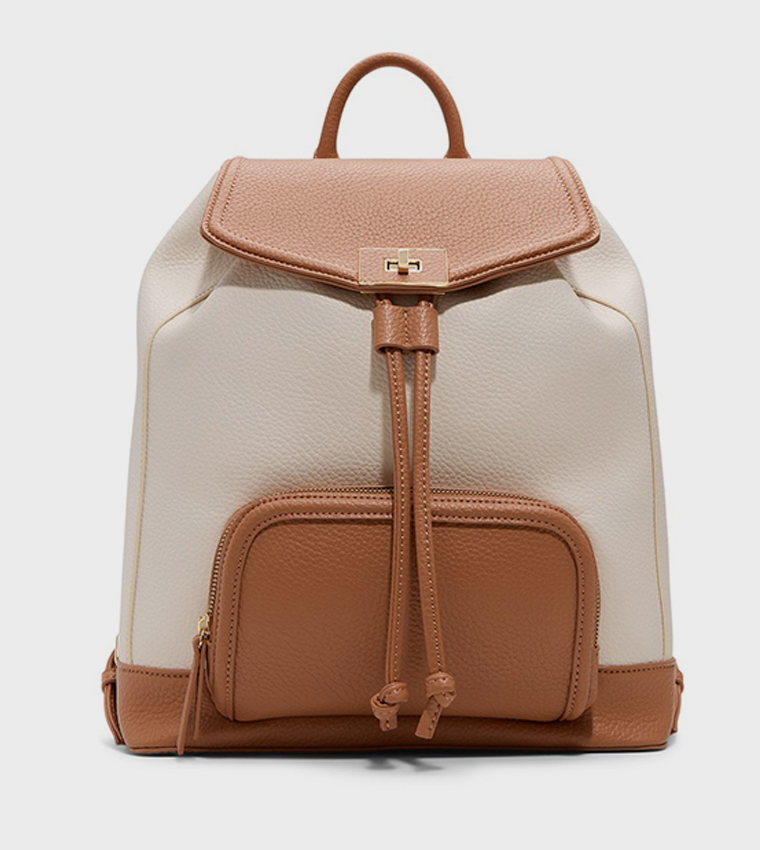 MAZE Color Block Drawstring Backpack