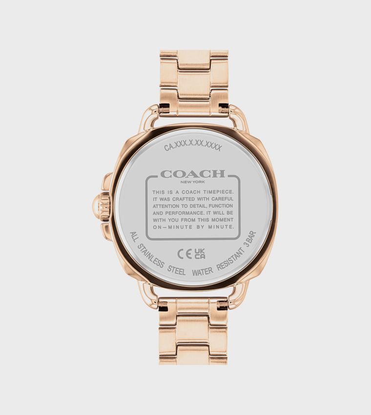 Gold Dial Steel Analog Watch