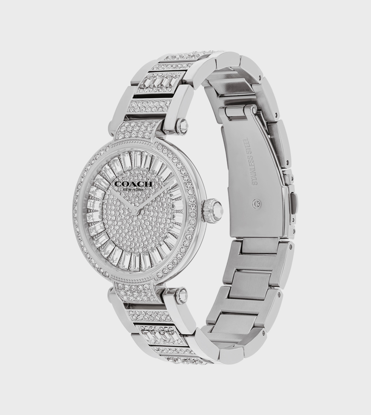Silver Dial Stainless Steel Analog Watch
