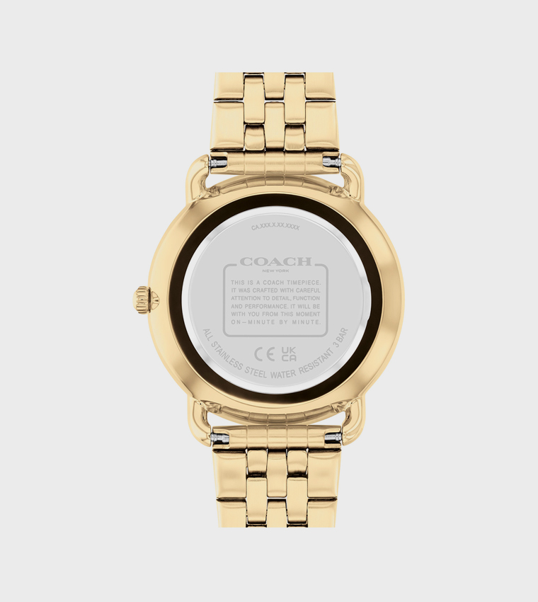 Black Dial Steel Analog Watch