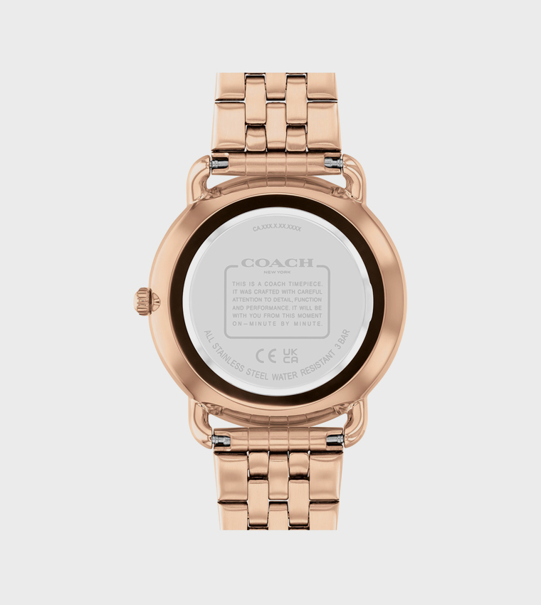 Gold Dial Steel Analog Watch
