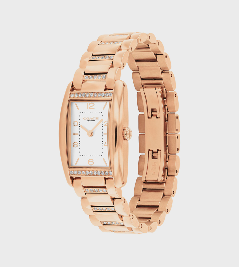 White Dial Steel Analog Watch