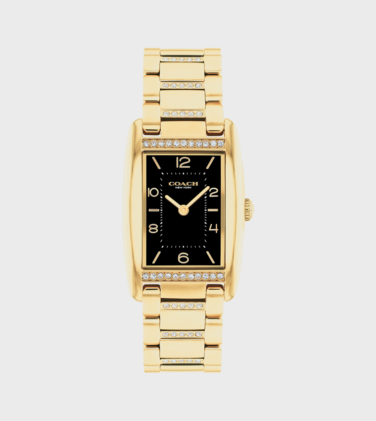 Black Dial Steel Analog Watch