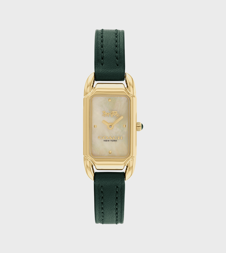 Ivory Dial Calfskin Strap Analog Watch