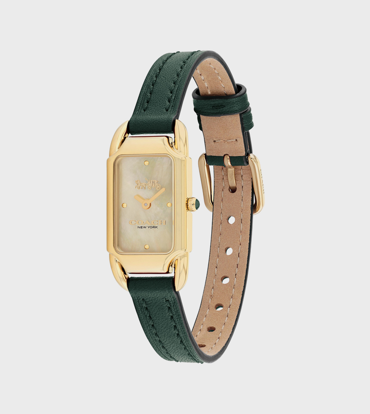 Ivory Dial Calfskin Strap Analog Watch
