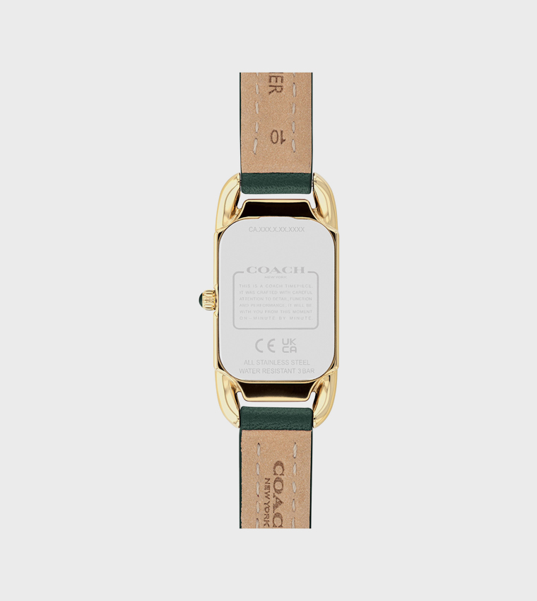 Ivory Dial Calfskin Strap Analog Watch