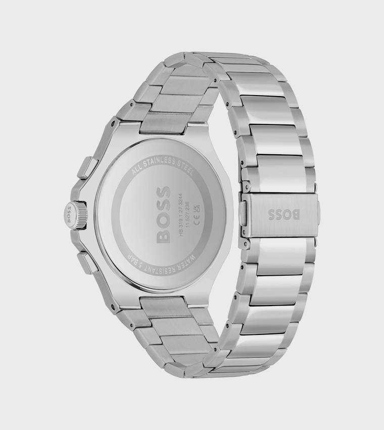 Silver Dial Stainless Steel Analog Watch