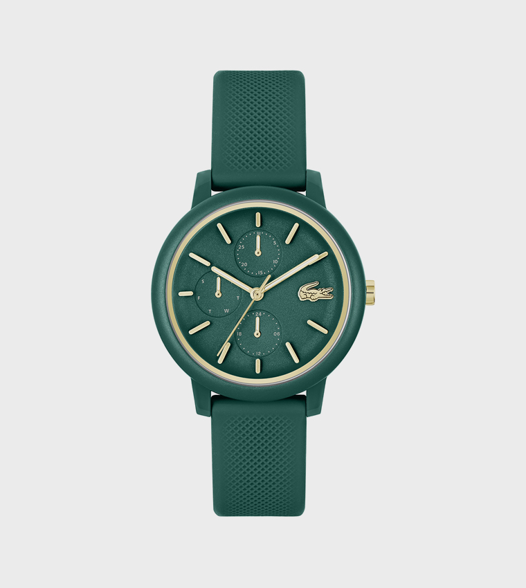 Buy Lacoste Green Dial Silicone Strap Analog Watch In Green | 6thstreet UAE