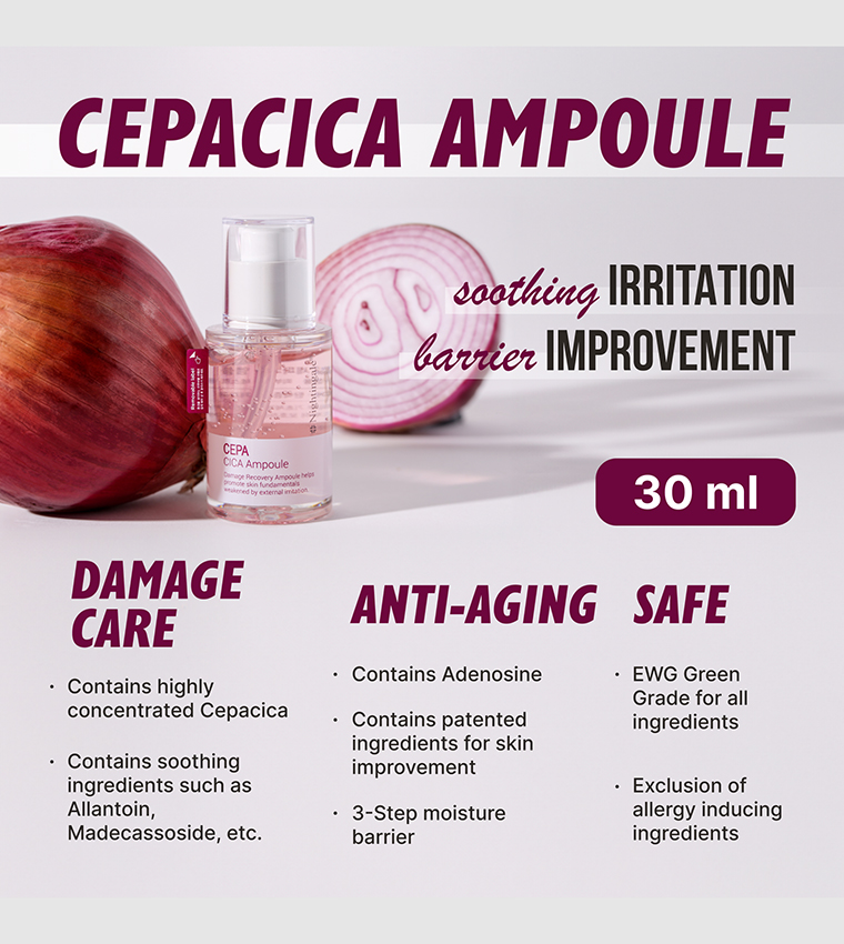 Korean Damage Recovery Cepa Cica Ampoule Face Serum, 30 ml