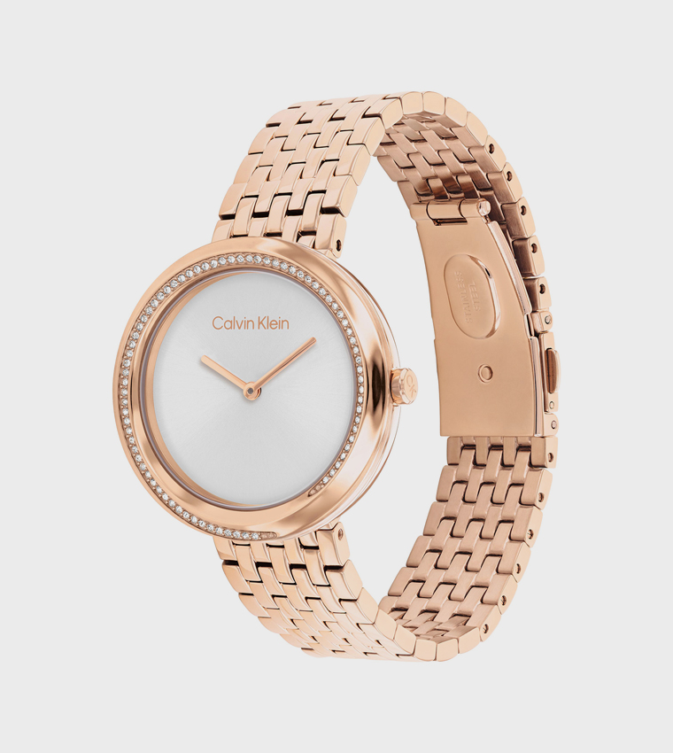 Silver Dial Steel Analog Watch