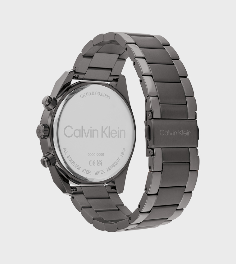 Grey Dial Steel Analog Watch
