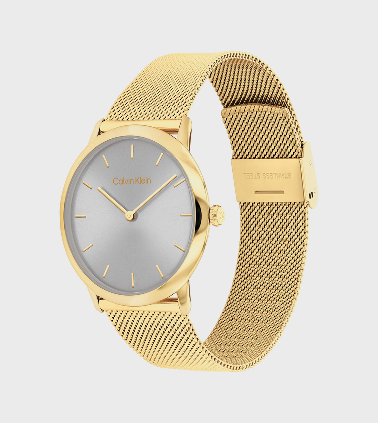 Grey Dial Steel Analog Watch