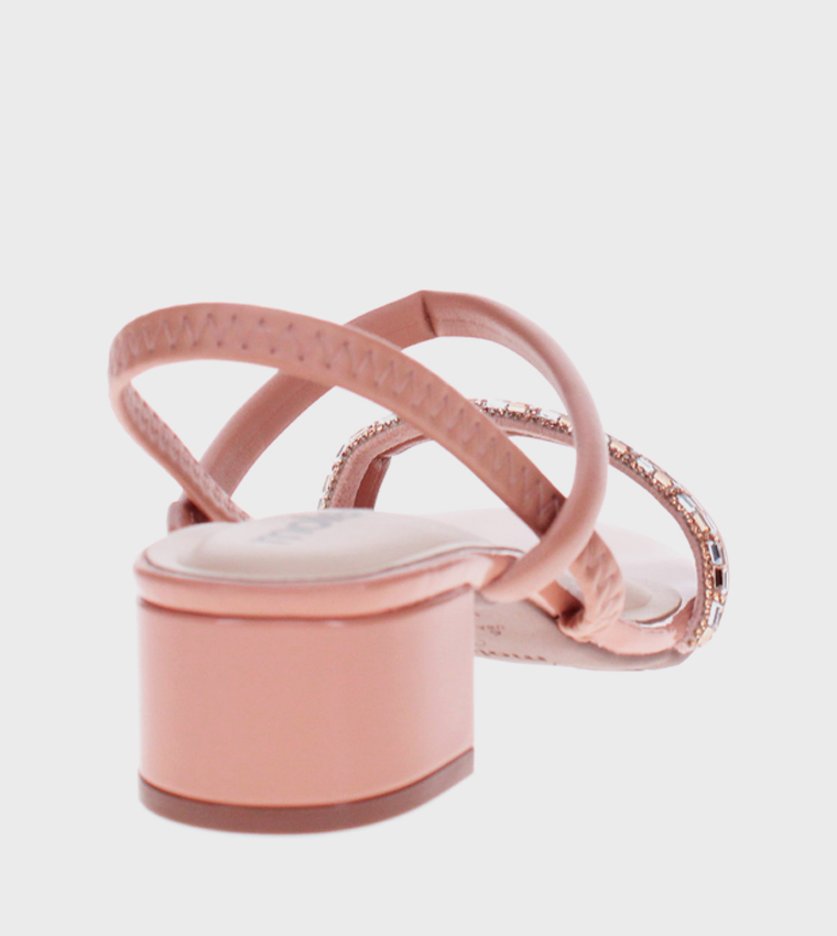 MUSE Embellished Block Heel Sandals