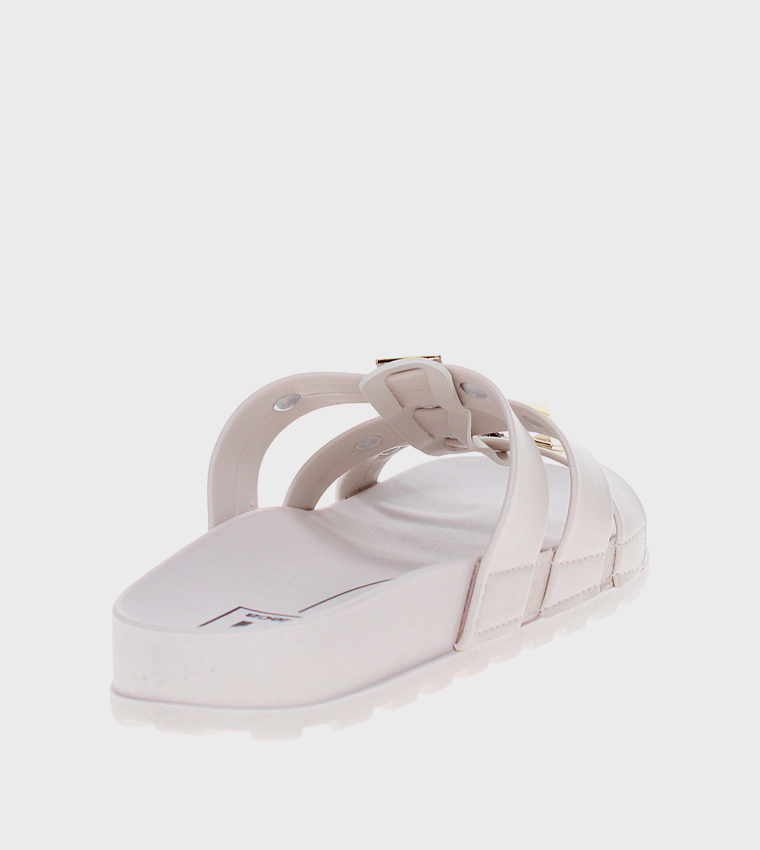 ECHI Metal Accent Flatform Sandals