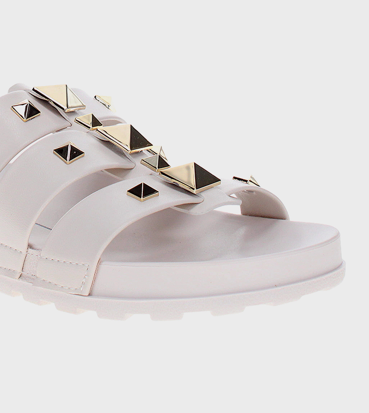ECHI Metal Accent Flatform Sandals