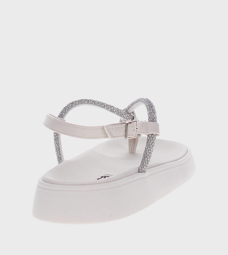TRA Embellished Flatform Sandals
