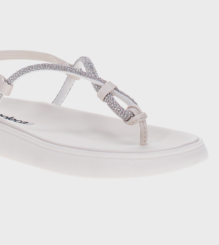 TRA Embellished Flatform Sandals