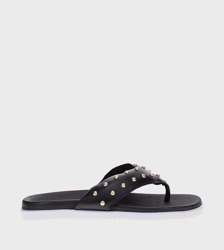 QAEST Studded Casual Sandals