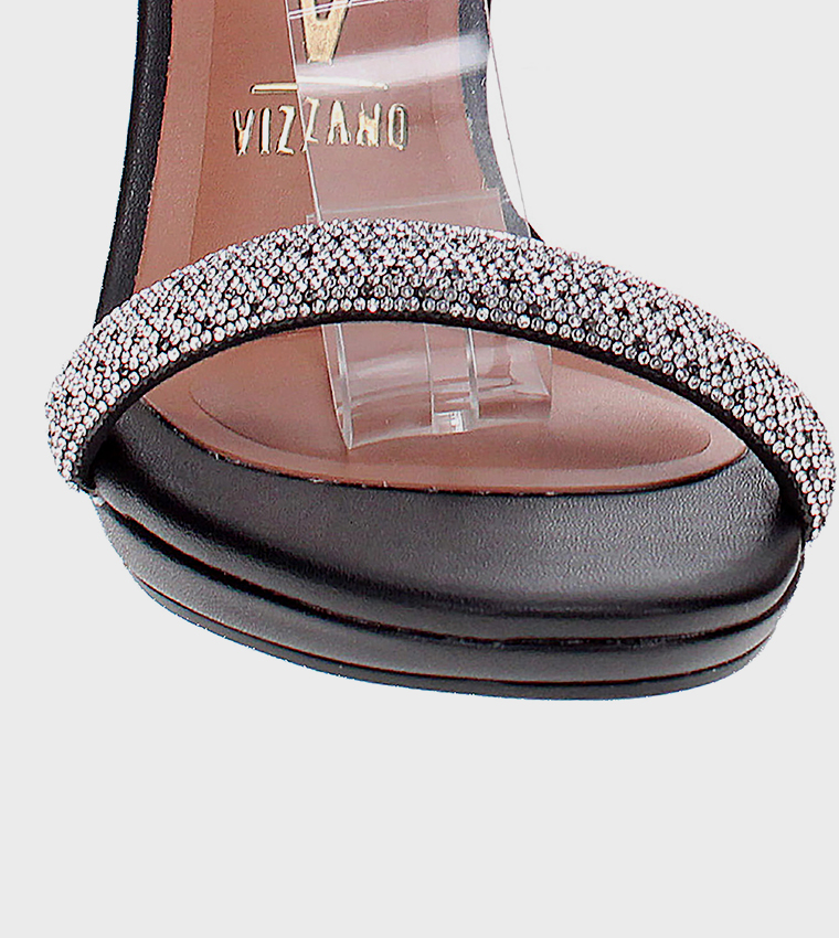ZEPHIR Embellished Ankle Strap Heel Sandals