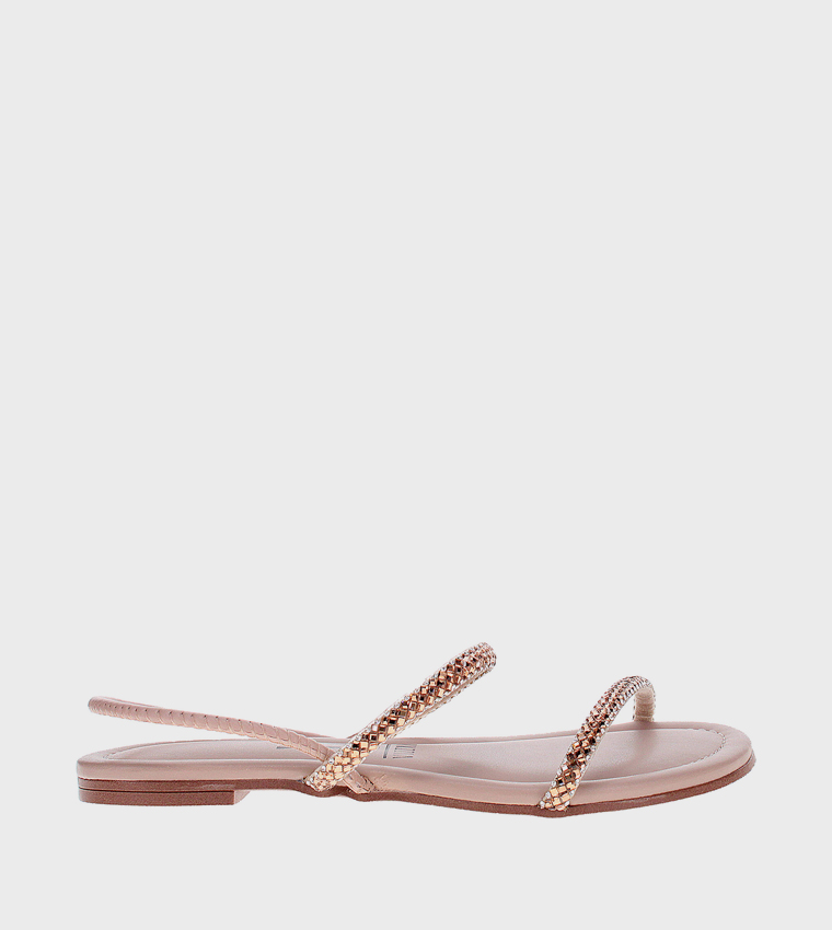 KIE Embellished Flat Sandals