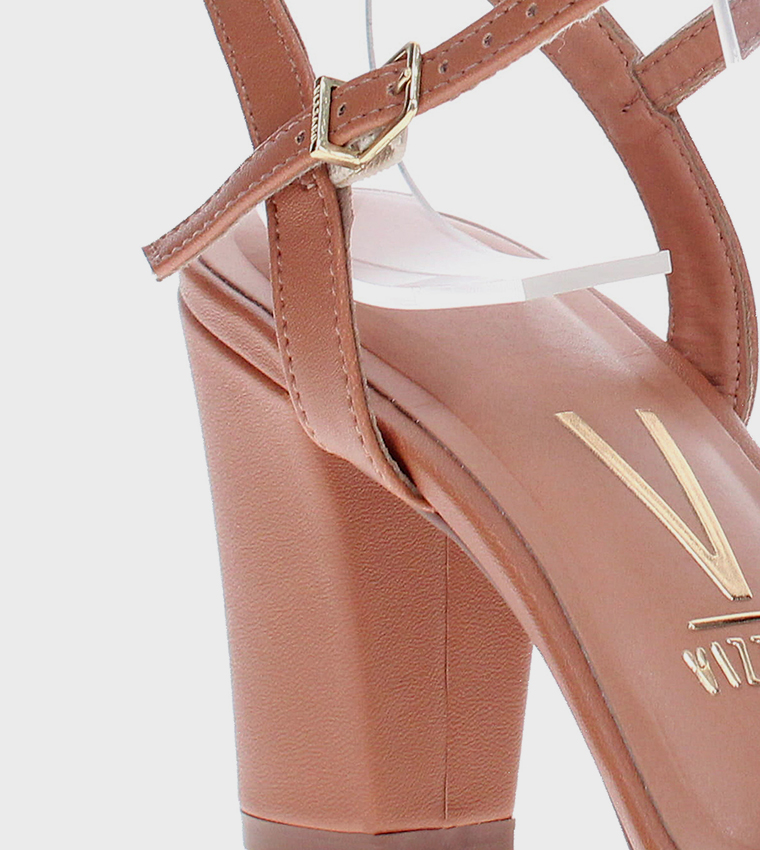 MUSE Ankle Strap Block Heel Sandals